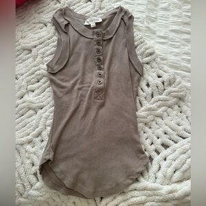 Hippie rose brown boho tank